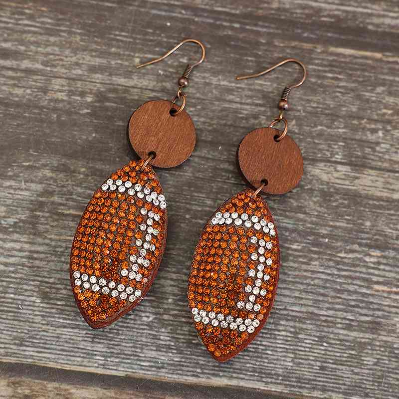 Football Dangle Earrings